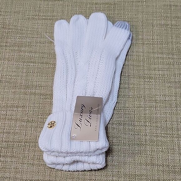 BRAND NEW LUXURY DIVAS KNIT COTTON WOMEN"S GLOVES - Picture 3 of 9